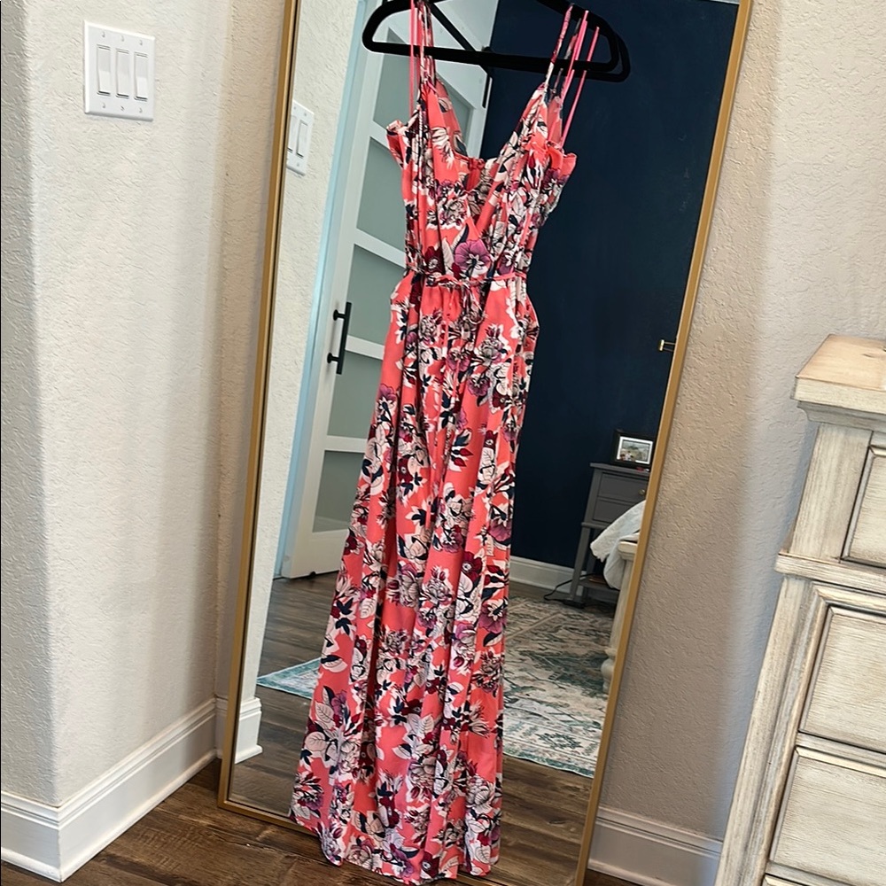 Floral Pink Maxi Dress